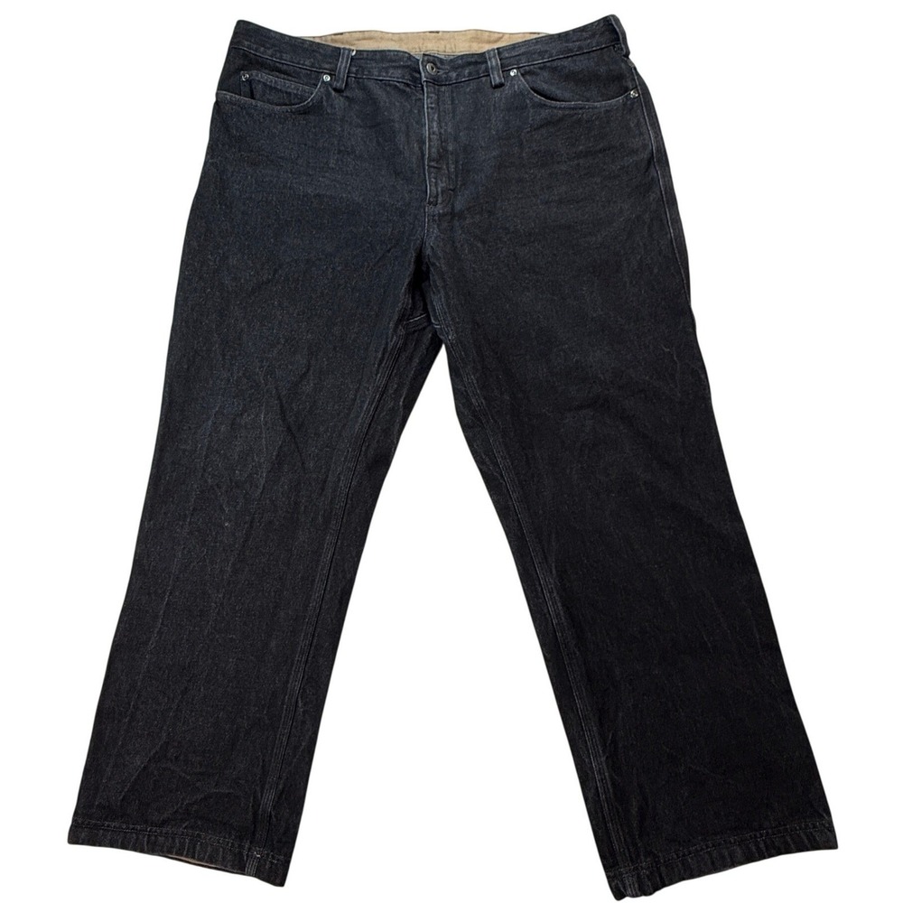 Duluth Trading Co Jeans Mens 42x30 Relaxed Fit Black Denim Cotton